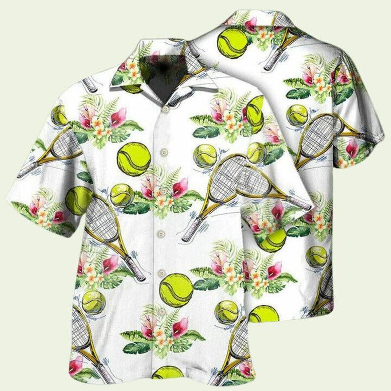 Tennis Tropical Floral Hawaiian Shirt