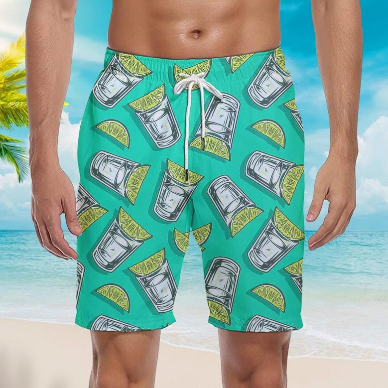 Tequila Party Green Beach Shorts For Men