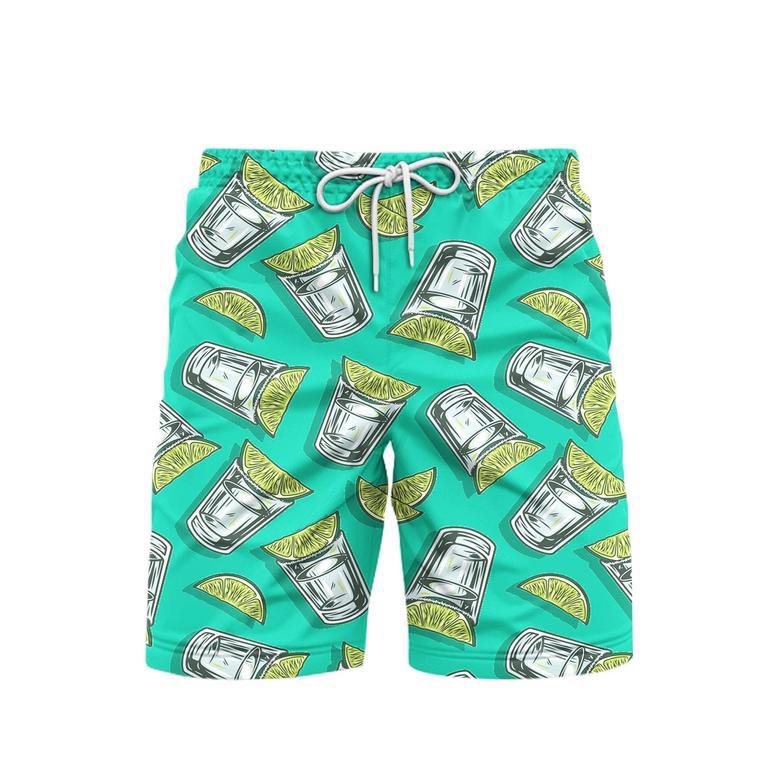 Tequila Party Green Beach Shorts For Men