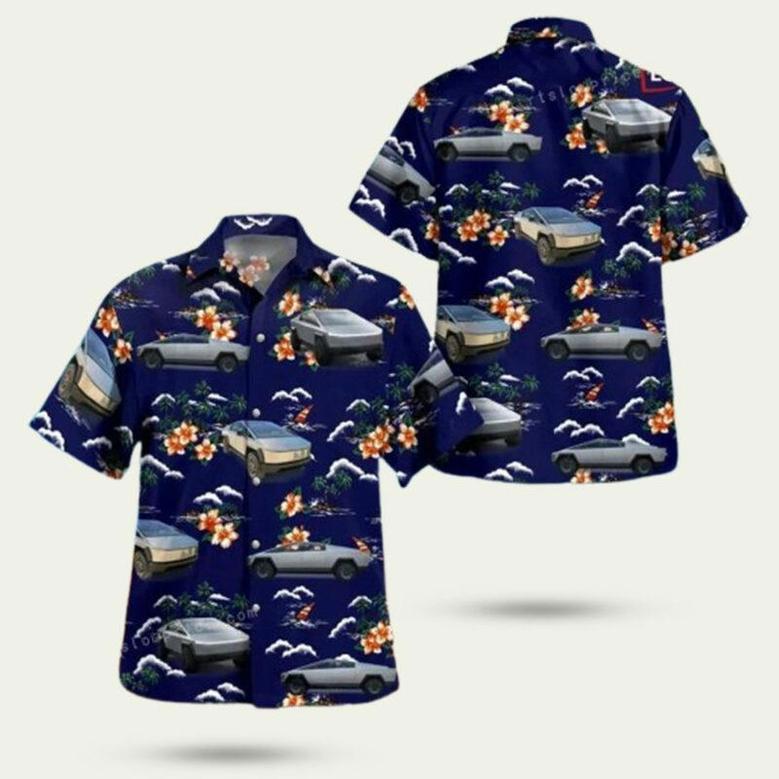 Tesla Cybertruck Hawaiian Shirt