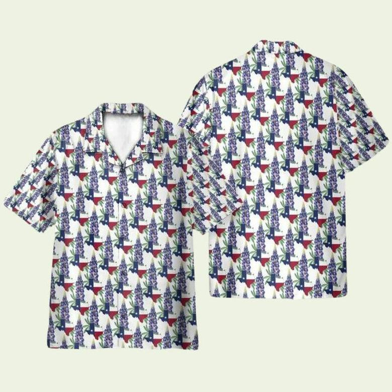 Texas Bluebonnet Hawaiian Shirt