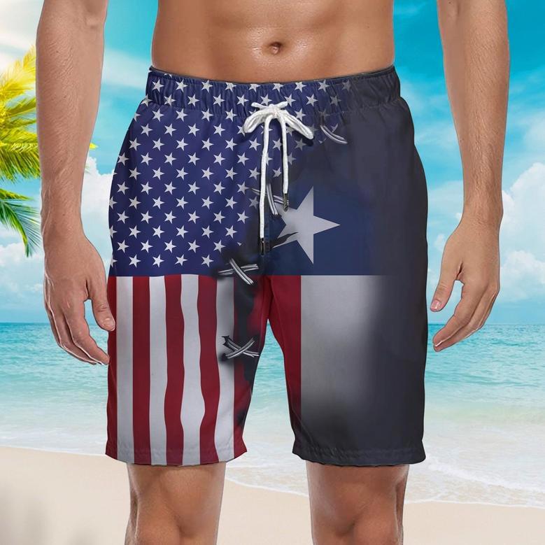 Texas Bluebonnets Beach Shorts For Men