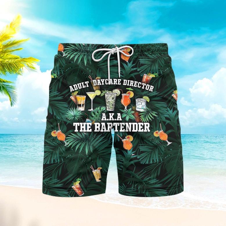 The Bartender Tropical Beach Shorts For Men