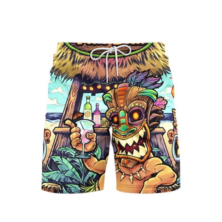 The Tiki Bar Beach Shorts For Men