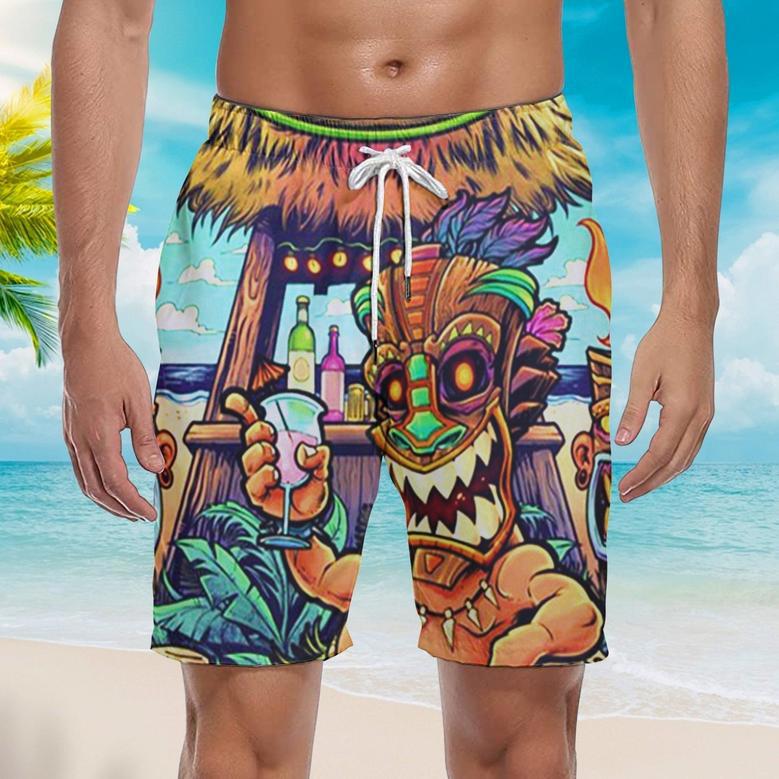 The Tiki Bar Beach Shorts For Men