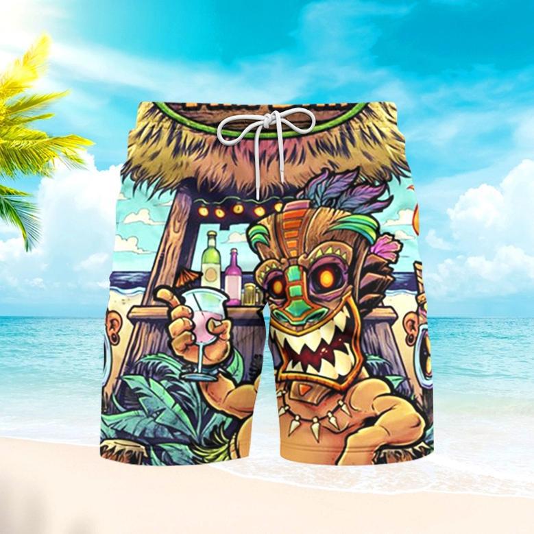 The Tiki Bar Beach Shorts For Men