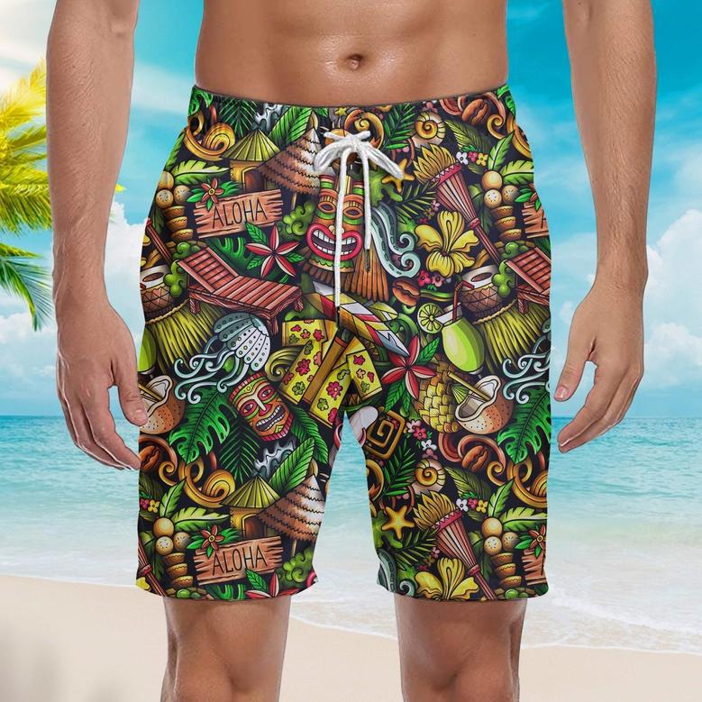 Tiki Tropical Beautiful Beach Shorts For Men