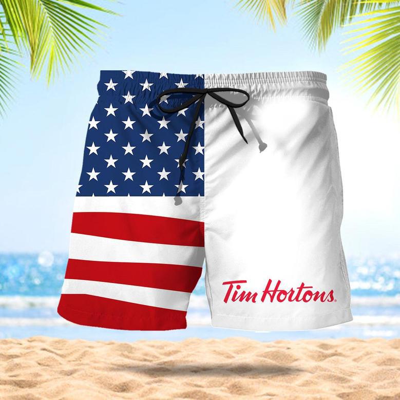 Tim Hortons American Flag Swim Trunks