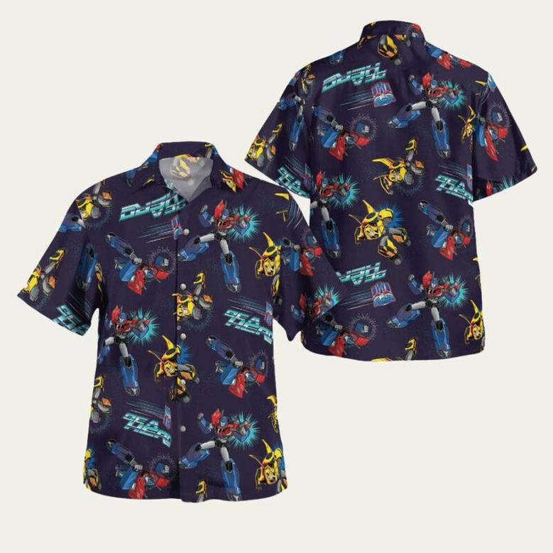 Transformers Bumblebee Optimus Prime Autobot Hawaiian Shirt