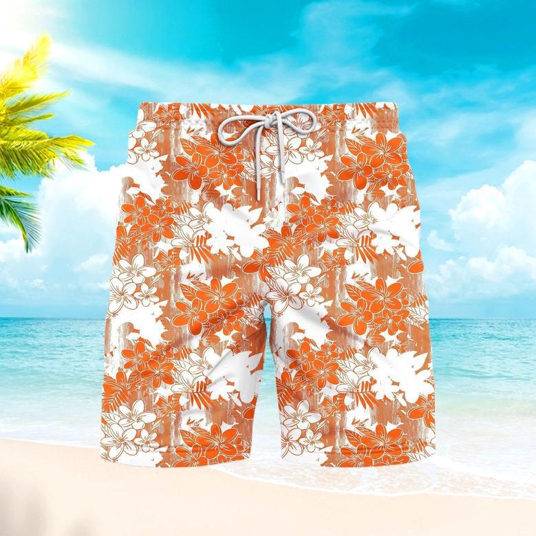 Tropical Floral Flower Beach Shorts For Men