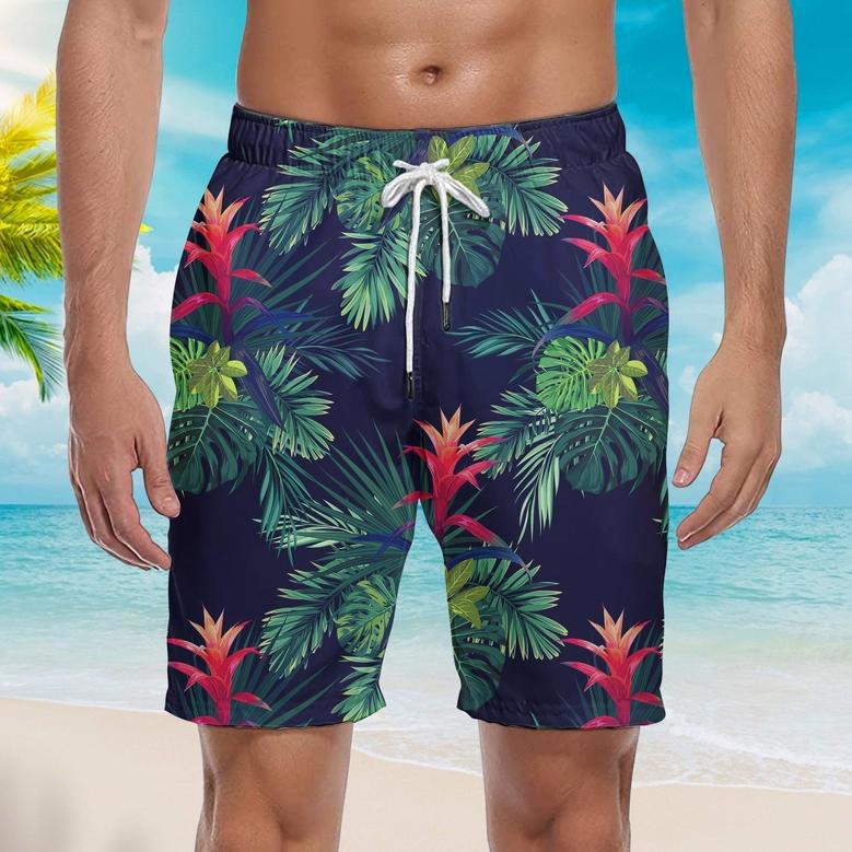 Tropical Summer Floral Beach Shorts For Men