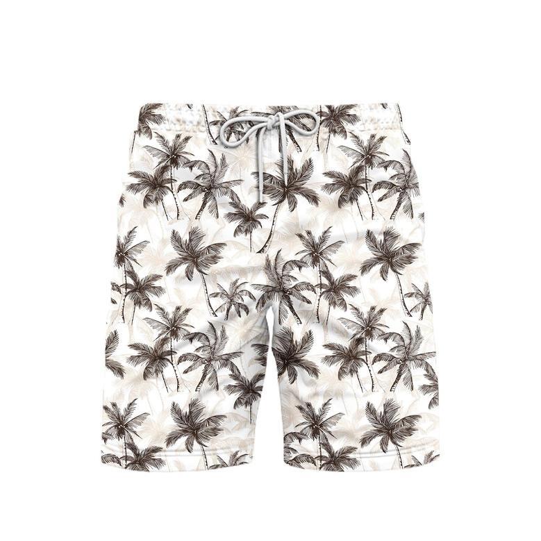 Tropical Vintage Palm Tree Beach Shorts For Men