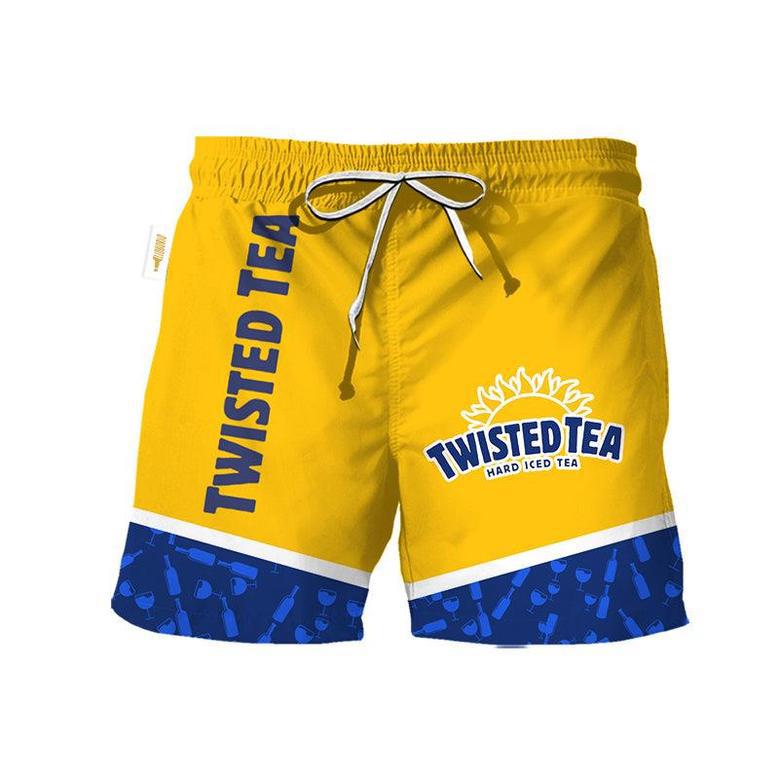 Twisted Tea Bottle Pattern Swim Trunks