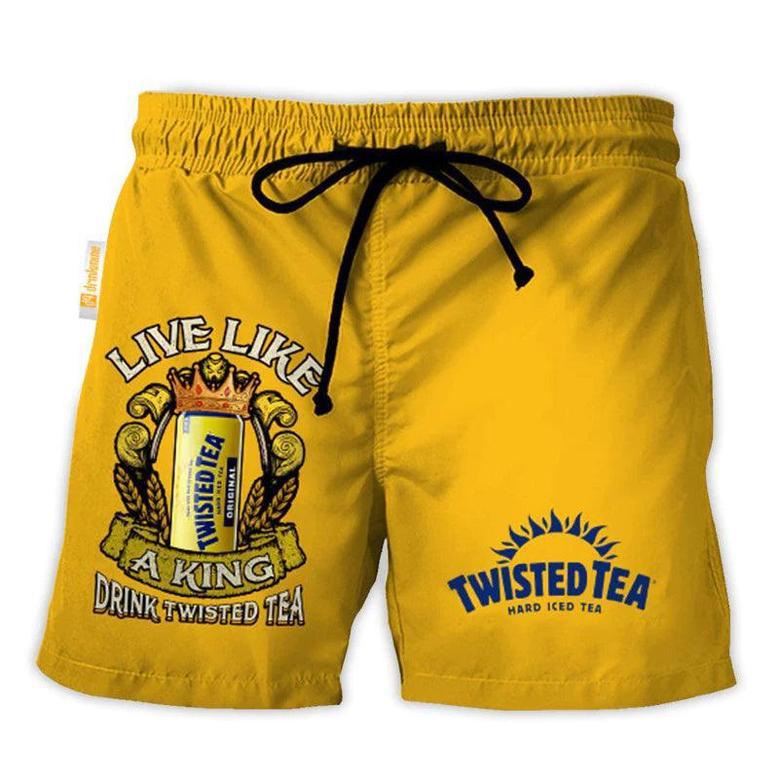 Twisted Tea Yellow Basic Swim Trunks