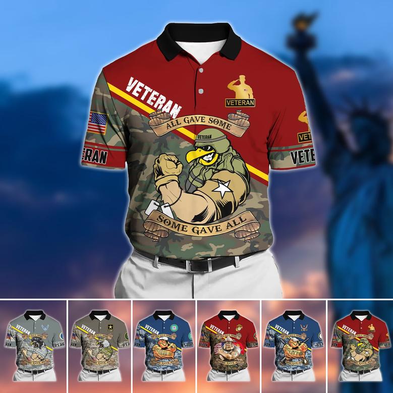 Unique U.S Multiple Service Veteran Polo Shirt