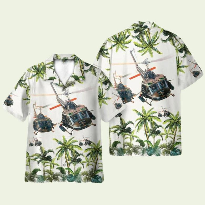 United States Army Huey Helicopter Hawaiian Shirt