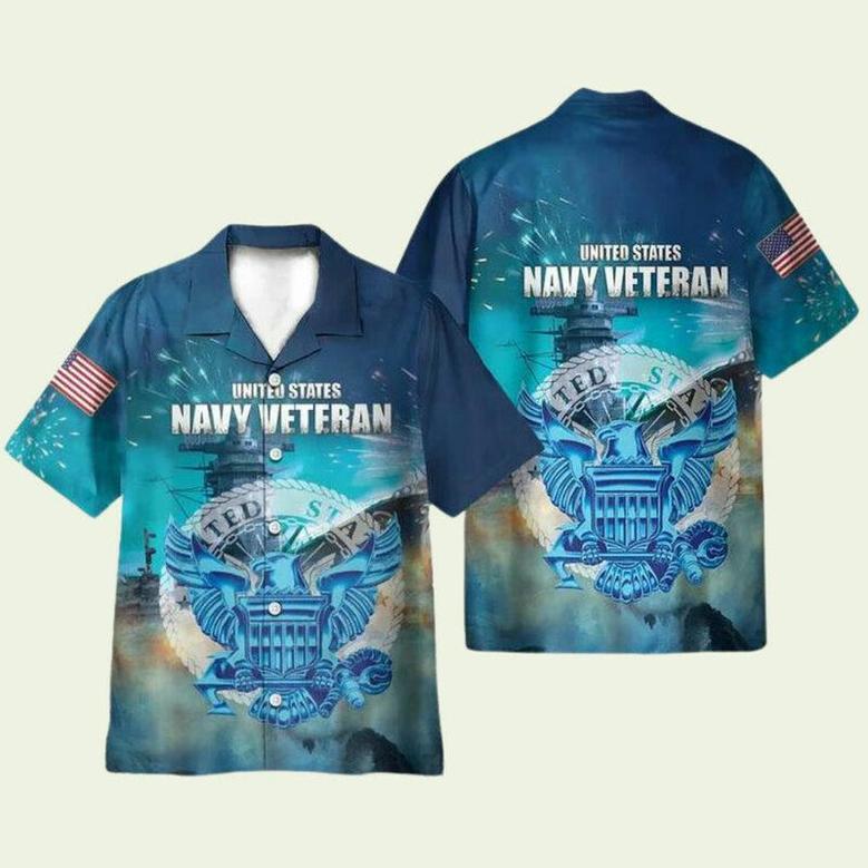 United States Navy Veteran Hawaiian Shirt