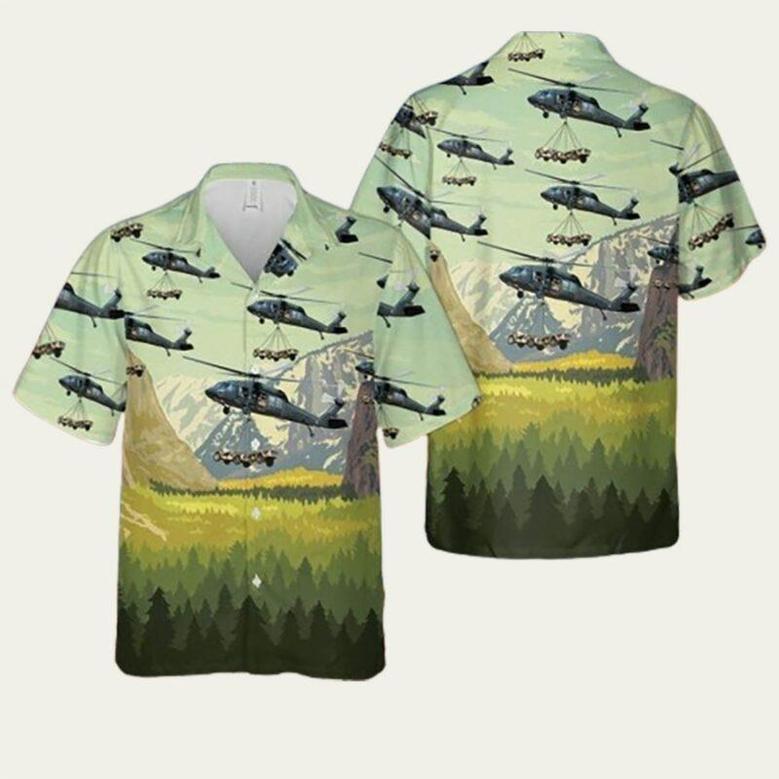 Us Army Airborne Division Sikorsky Hawaiian Shirt