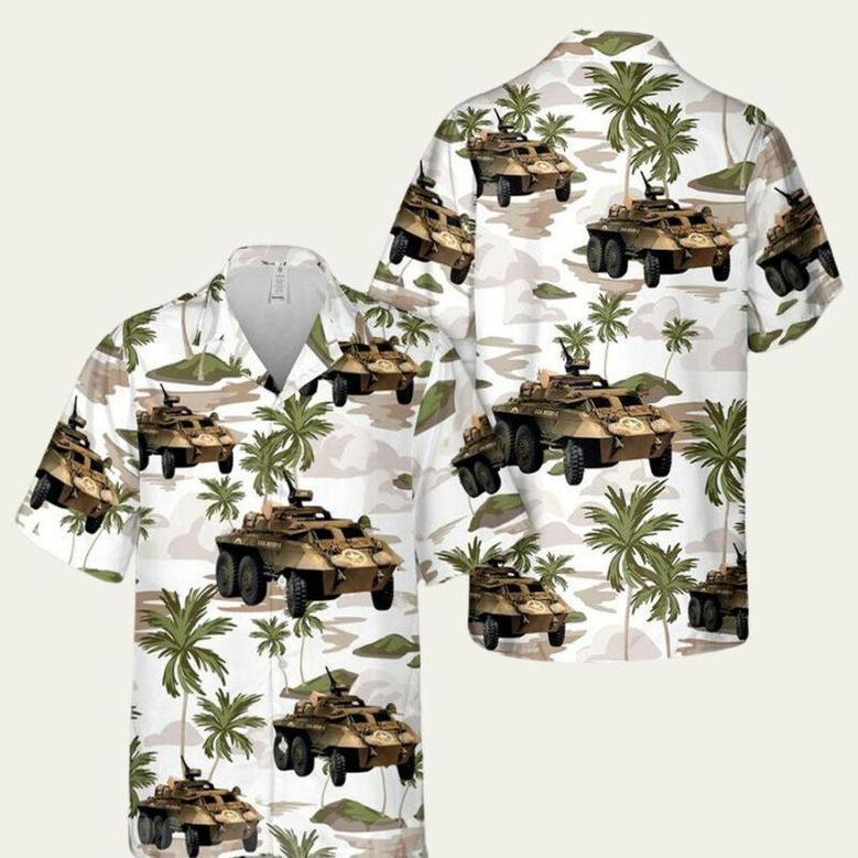 Us Army Armored Utility Vehicle Hawaiian Shirt