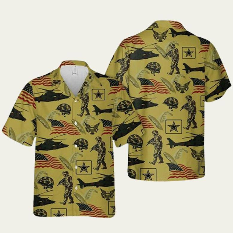 Us Army Pattern Hawaiian Shirt