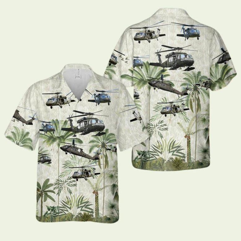 Us Army Sikorsky Black Hawk Hawaiian Shirt