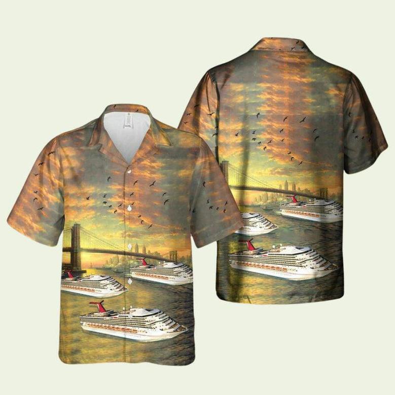 Us Cruise Ship New York City Hawaiian Shirt