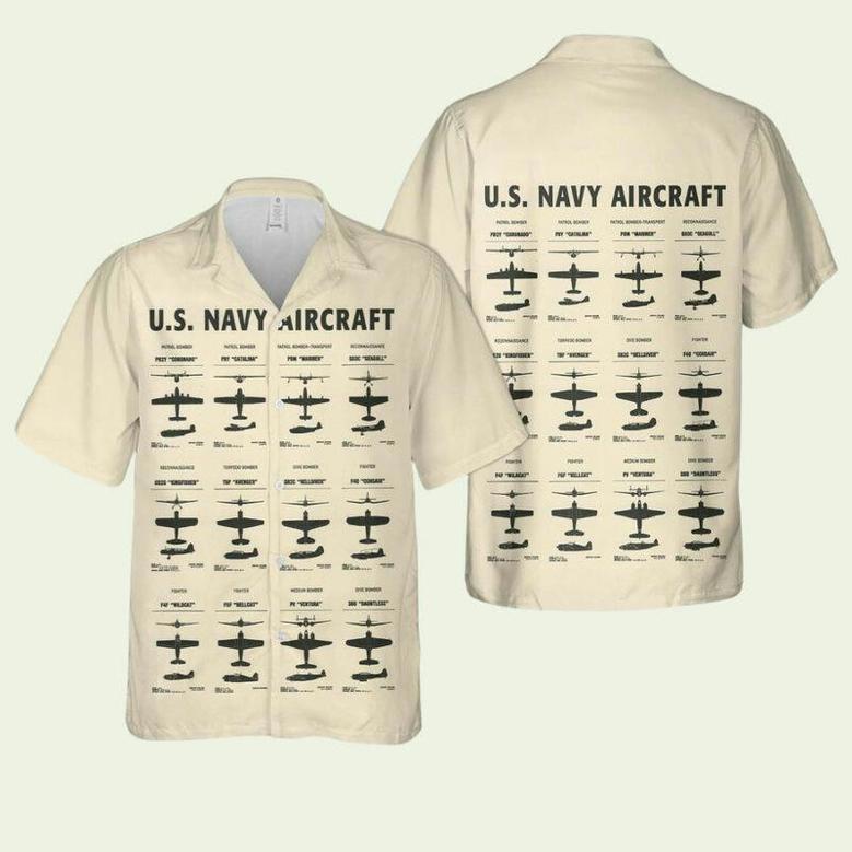 Us Navy Aircraft In Wwii Hawaiian Shirt