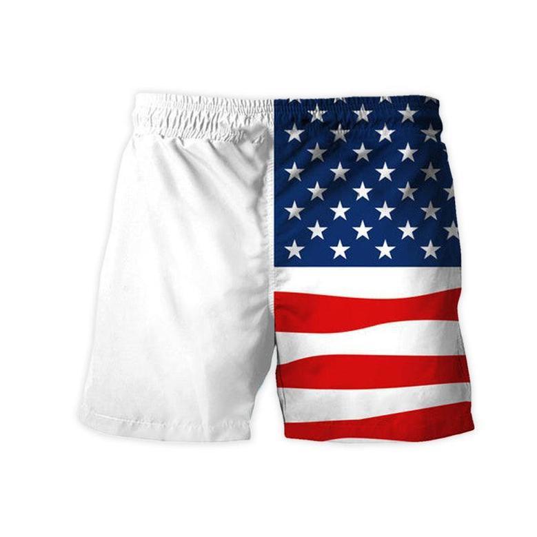 USA Flag Fourth Of July Coors Banquet Swim Trunks