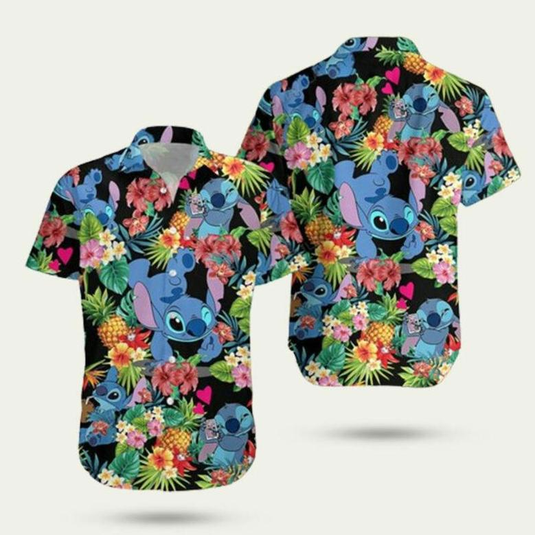 Walt Disney Stitch Ohana Hawaiian Shirt