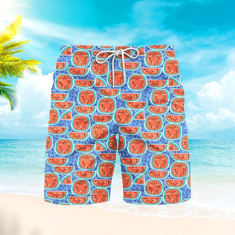 Watermelon Pattern Beach Shorts For Men