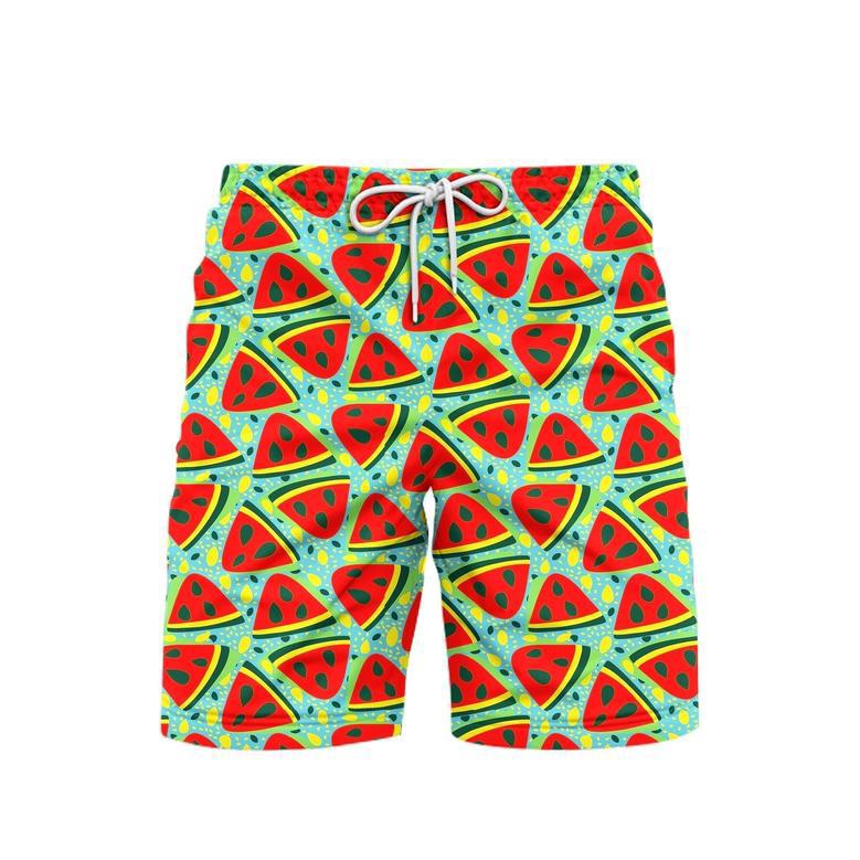 Watermelon Summer Fruit Beach Shorts For Men