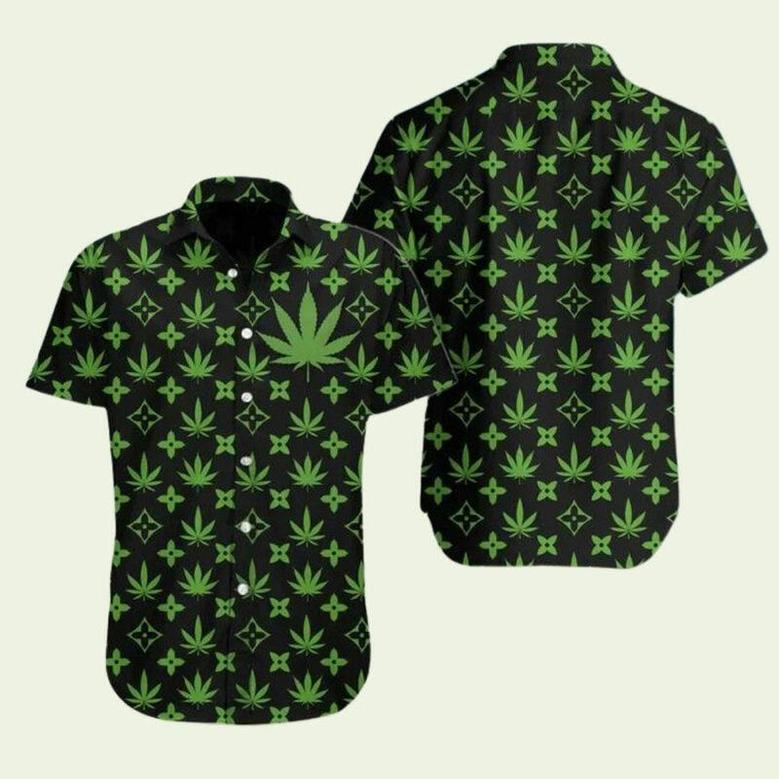 Weed Yellow Green And Black Design Hawaiian Shirt