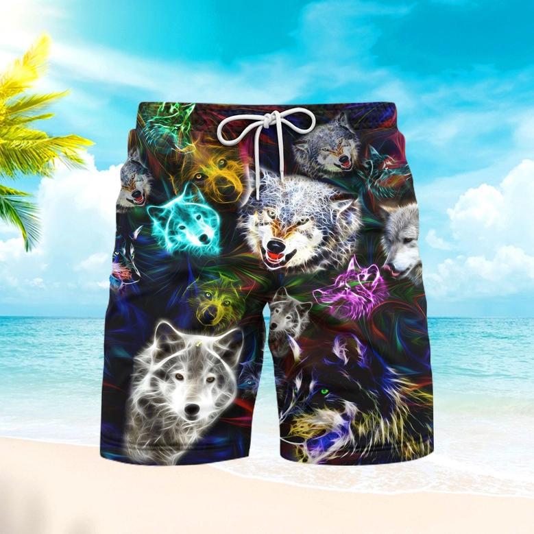 Wild Wolf Black Beach Shorts For Men