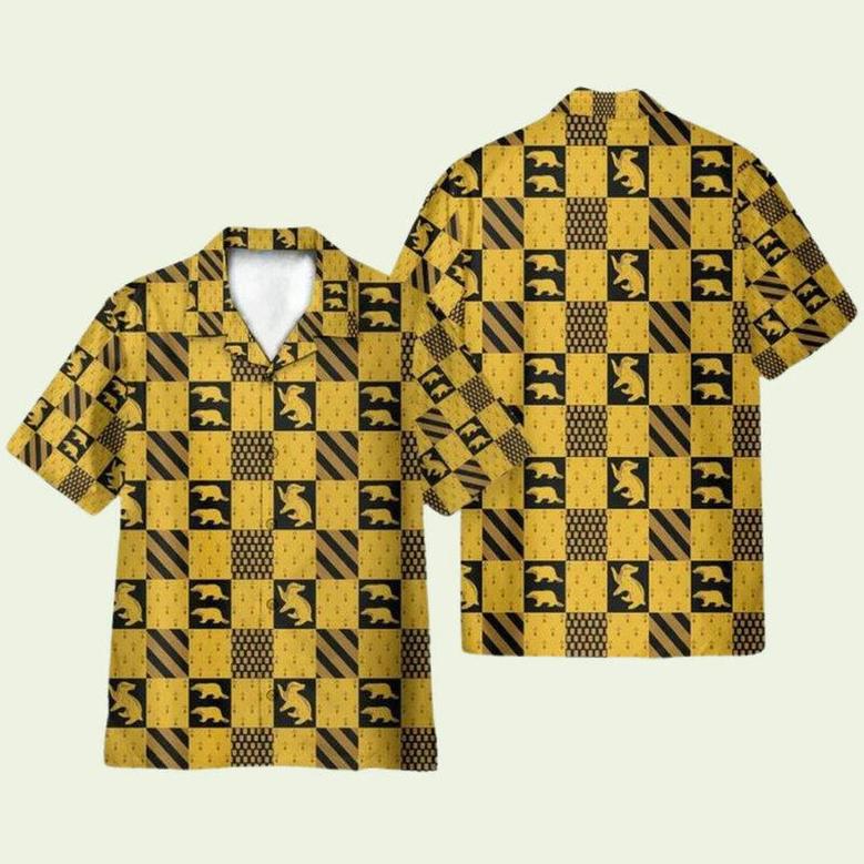 Wizard And Witch Hufflepuff House Cosplay Costume Hawaiian Shirt