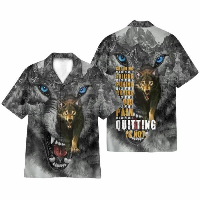 Wolf Quitting Is Not Hawaiian Shirt