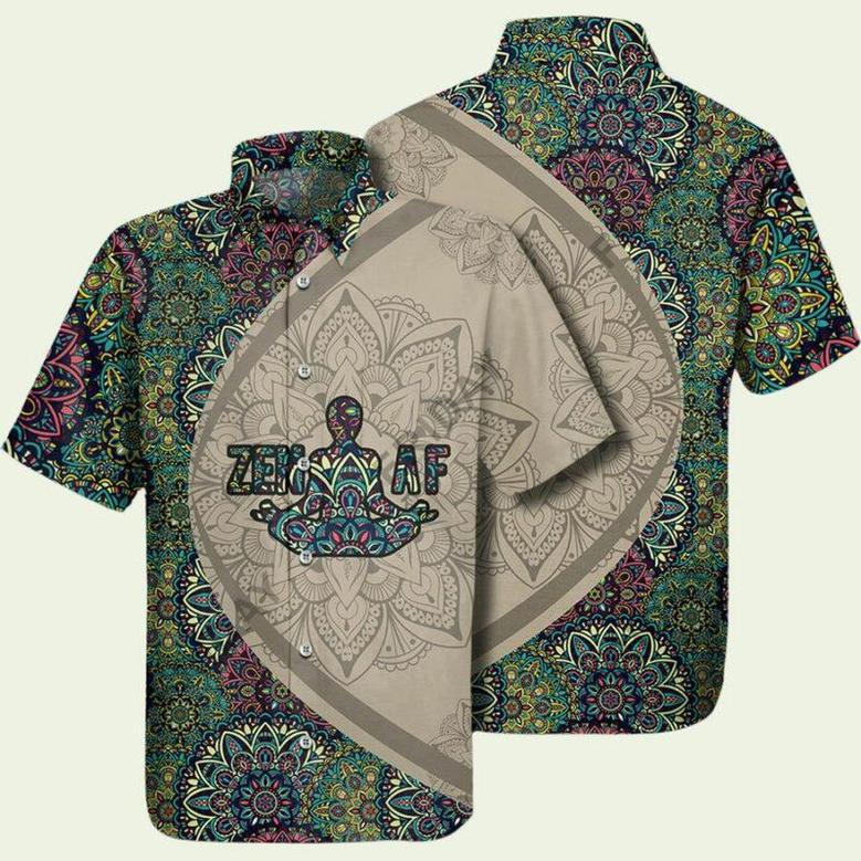 Yoga Hawaiian Shirt Yoga Zen Af Buddha Mandala Hawaiian Shirt