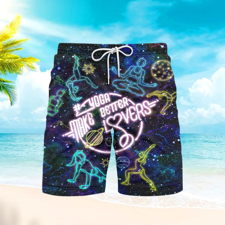 Yoga Make Better Lover Beach Shorts For Men