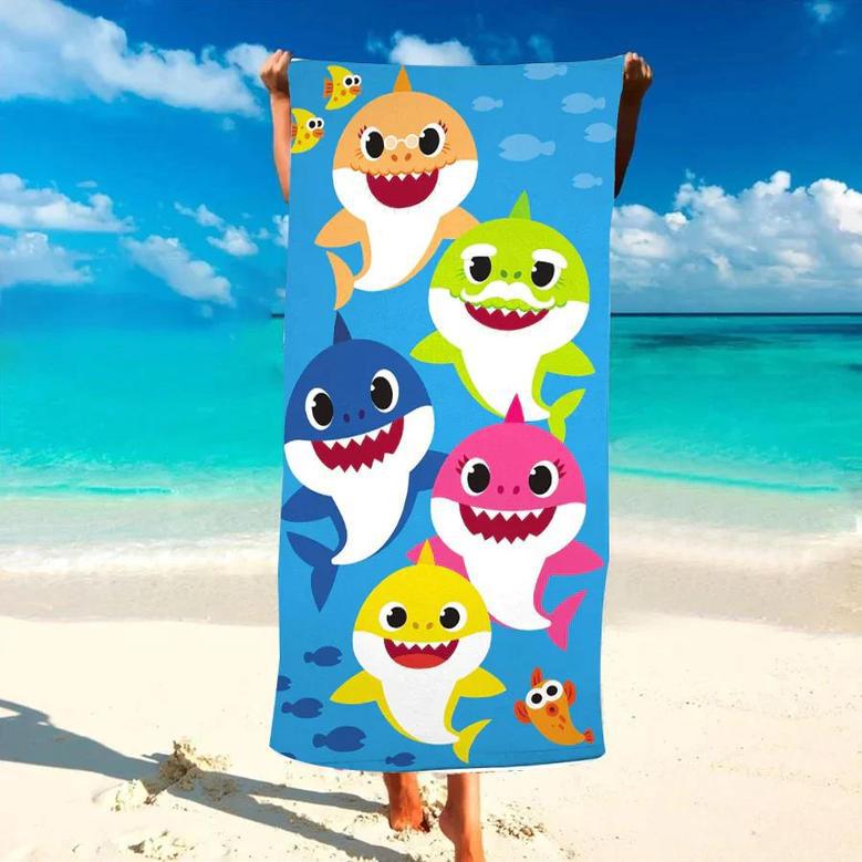 Adorable Shark Kids Beach Towels Perfect Pool Travel Camping Adventures