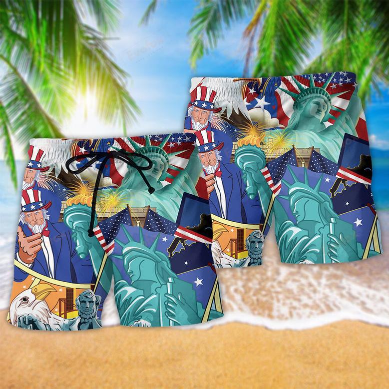 America Eagle Love You Proud Of American Beach Short