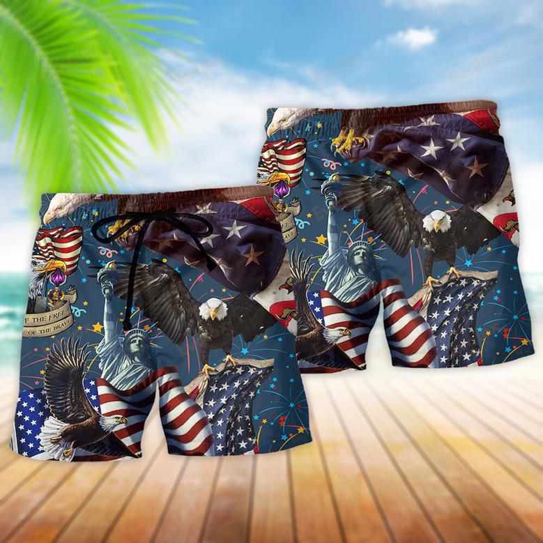 America Eagle Victory Freedom Beach Short