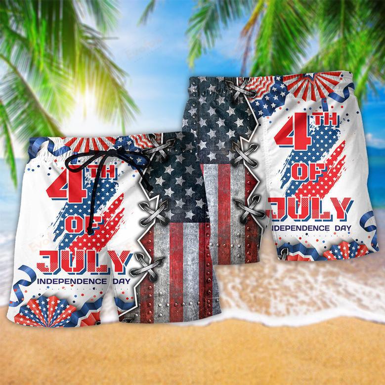 America Independence Day Of July Beach Short