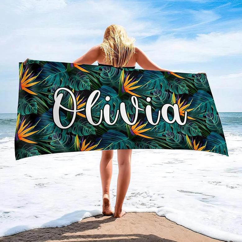 Anchor Themed Personalized Beach Towels Ideal Women Kids Summer Days