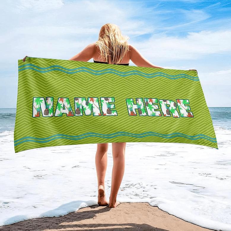 Anchor Themed Personalized Beach Towels Ideal Women Kids Summer Days