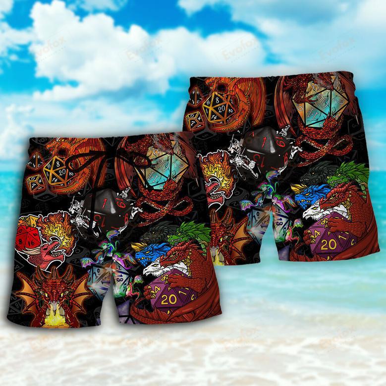 And Fire Dragon Art Beach Short