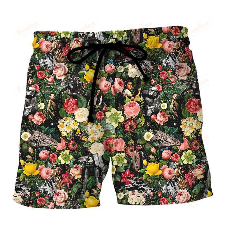 And Floral Pattern Beach Short