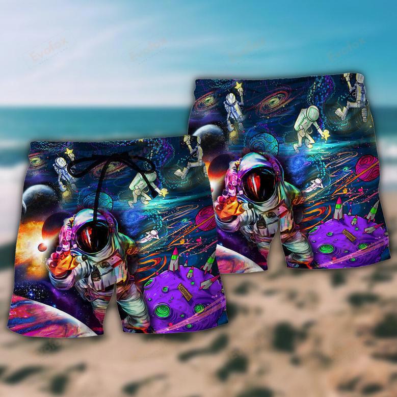 Astronaut Galaxy Amazing In The Galaxy Beach Short