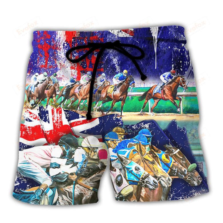 Australia Horse Lover Racing Lover Beach Short