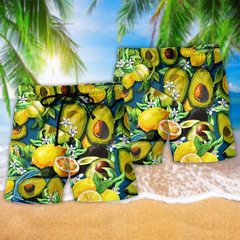 Avocado Lemon Summer Time Beach Short