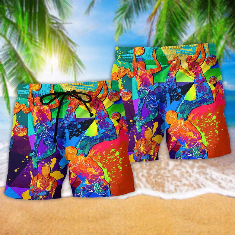 Basketball Love Color Beach Short