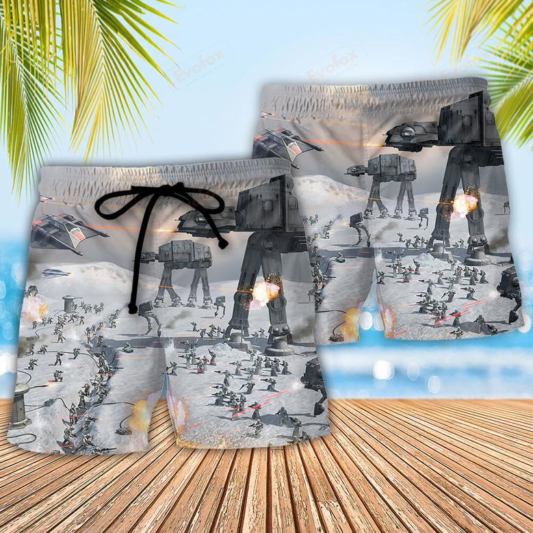 Battle Of Hoth AT-AT Beach Short